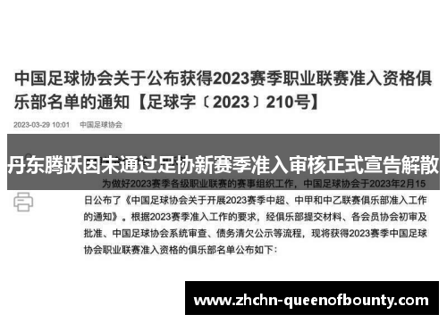 丹东腾跃因未通过足协新赛季准入审核正式宣告解散